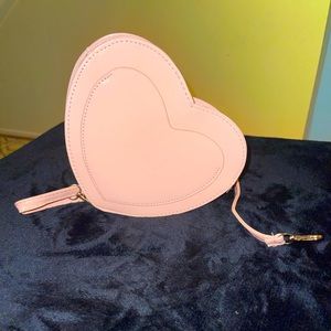 Pink Heart Patton leather shoulder or crossbody bag